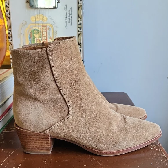 Rag & Bone Suede Low Ankle Boot with Side Zip - Picture 8 of 16
